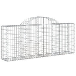 Berkfield Arched Gabion Baskets 10 Pcs 200X30X80/100 Cm Galvanised Iron - thumbnail 3