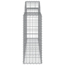 Berkfield Arched Gabion Baskets 10 Pcs 200X30X80/100 Cm Galvanised Iron - thumbnail 5