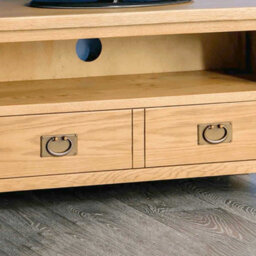 Surrey Oak 90Cm Small Tv Unit - Fully Assembled By Roseland Furniture - thumbnail 3
