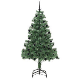 Vidaxl Christmas Tree With 300 Leds With Stand Green 210 Cm Pvc - thumbnail 4