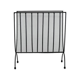 Black Metal Magazine Newspaper Rack Holder Standing Organiser - thumbnail 4