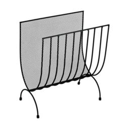 Black Metal Magazine Newspaper Rack Holder Standing Organiser - thumbnail 3