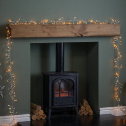 Samuel Alexander 9.3M 720 Led Christmas Cluster String Lights With Timer In Vintage Gold On Clear Cable - thumbnail 3