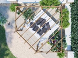 Dunster House Wooden Corner Pergola With Slatted Walls & Trellis 3M X 3M Utopia Diamond - thumbnail 3