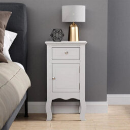 Tall Bedside Table Drawer Cabinet Small Side End Table Nightstand Storage Desks - thumbnail 4
