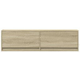 Berkfield Tv Wall Cabinet With Led Lights Sonoma Oak 140X31X38 Cm - thumbnail 6