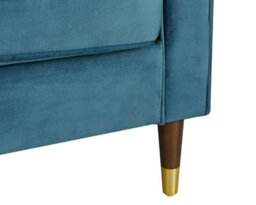 Home Detail Thomas Velvet Fabric 3 Seater Sofa, Blue - thumbnail 5