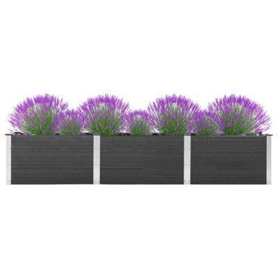 Berkfield Garden Raised Bed 300X50X54 Cm Wpc Grey - image 1