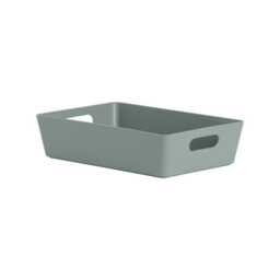 Wham Studio Etch Matt Light Green Plastic Nestable Storage Basket (H)6Cm (W)17Cm (D)17Cm - thumbnail 1