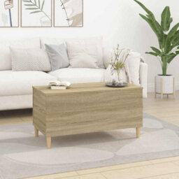 Berkfield Durable Coffee Table Sonoma Oak 90X44.5X45 Cm Engineered Wood - thumbnail 3