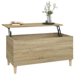 Berkfield Durable Coffee Table Sonoma Oak 90X44.5X45 Cm Engineered Wood - thumbnail 5
