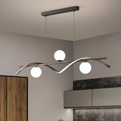 Nordic Home Decor Chandeliers Pendant Lights Glass Ball Black - image 1