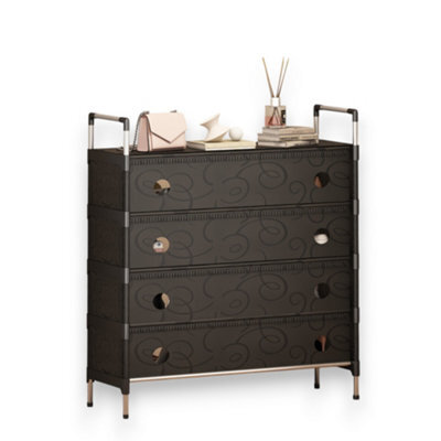 LADIDA Shoe Rack Storage Shelf With Cover Organising Small Space 80-140Cm Black 8205 - image 1