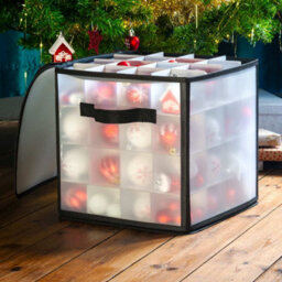 Ckb Ltd Christmas Bauble Decorations Storage Box With Compartments Clear - thumbnail 4