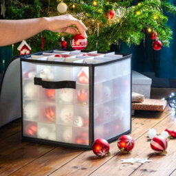 Ckb Ltd Christmas Bauble Decorations Storage Box With Compartments Clear - thumbnail 1