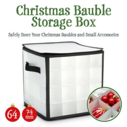 Ckb Ltd Christmas Bauble Decorations Storage Box With Compartments Clear - thumbnail 2