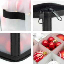 Ckb Ltd Christmas Bauble Decorations Storage Box With Compartments Clear - thumbnail 3