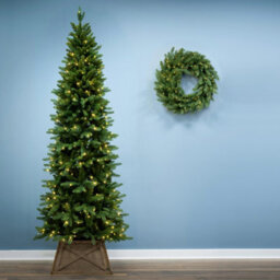 Christmas Tree World The 7Ft/210Cm Pre-Lit Ultra Slim Mixed Pine Tree - thumbnail 2