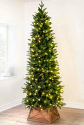 Christmas Tree World The 7Ft/210Cm Pre-Lit Ultra Slim Mixed Pine Tree - thumbnail 1