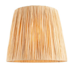 Luminosa Lighting Luminosa Layered Leaf Ivory Crackle Glaze Table Lamp With Natural Raffia Raffia Shade 30Cm B22 - thumbnail 7