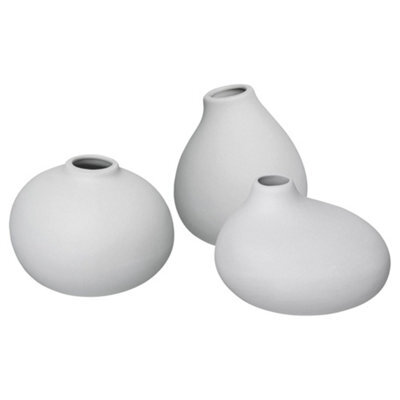 Blomus Nona Set Of 3 Porcelain Vases - Micro Chip - image 1