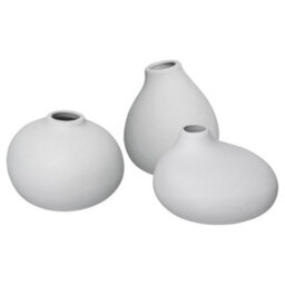 Blomus Nona Set Of 3 Porcelain Vases - Micro Chip - thumbnail 1