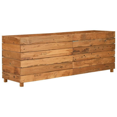 Berkfield Durable Raised Bed 150X40X55 Cm Recycled Teak And Steel - image 1