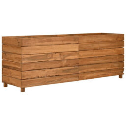 Berkfield Durable Raised Bed 150X40X55 Cm Recycled Teak And Steel - thumbnail 9
