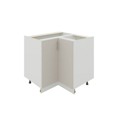 Jd Greta Adjustable Legs Kitchen Base Corner Unit 900mm Cabinet With Doors 90Cm - Cashmere Matt - image 1
