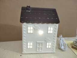 Ceramic House Table Lamp Cream Base With Brown Roof Soft Warm Light Energy Saving Energy Class A - thumbnail 7