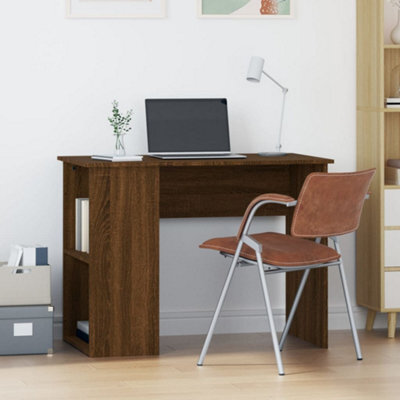 Berkfield Desk Brown Oak 100X55X75 Cm Engineered Wood - image 1