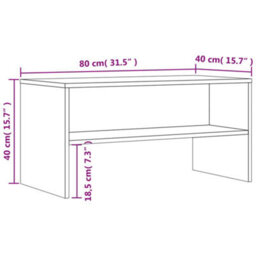 Berkfield Durable Tv Cabinet Brown Oak 80X40X40 Cm Engineered Wood - thumbnail 9
