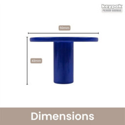 Keypak 5 Pack Flat Disc Aluminium Coat Hooks - Blue - Modern, Durable Wall Mounted Hooks For Home, Garage - thumbnail 3