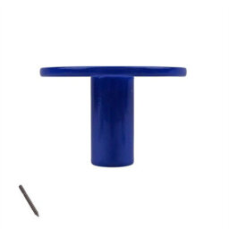 Keypak 5 Pack Flat Disc Aluminium Coat Hooks - Blue - Modern, Durable Wall Mounted Hooks For Home, Garage - thumbnail 2