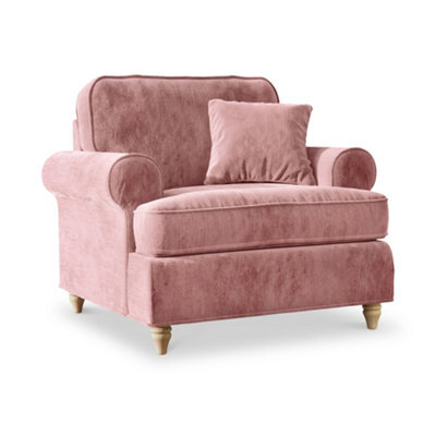 Alfie Plum Armchair For Living Room - Fully Assembled By Roseland Furniture - image 1