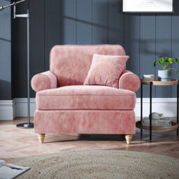 Alfie Plum Armchair For Living Room - Fully Assembled By Roseland Furniture - thumbnail 2