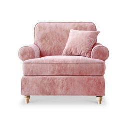 Alfie Plum Armchair For Living Room - Fully Assembled By Roseland Furniture - thumbnail 3