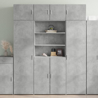 Berkfield Highboard Concrete Grey 80X42.5X185 Cm Engineered Wood - image 1