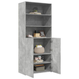 Berkfield Highboard Concrete Grey 80X42.5X185 Cm Engineered Wood - thumbnail 3
