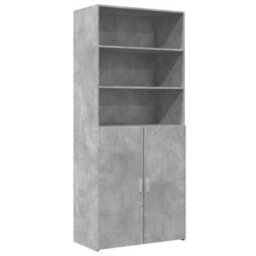 Berkfield Highboard Concrete Grey 80X42.5X185 Cm Engineered Wood - thumbnail 2