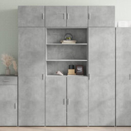 Berkfield Highboard Concrete Grey 80X42.5X185 Cm Engineered Wood - thumbnail 1