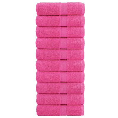 Berkfield Premium Guest Towels Solund 10 Pcs Pink 30X50 Cm 600 Gsm - image 1