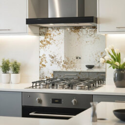 DIY Splashbacks Rusted Iron Antique Mirror Splashback 60Cm X 60Cm (Toughened Glass) - thumbnail 1