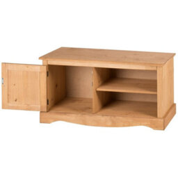 1 Door Solid Pine Tv Unit Rustic Media Stand - thumbnail 4