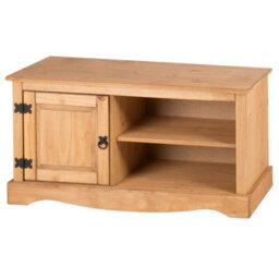 1 Door Solid Pine Tv Unit Rustic Media Stand - thumbnail 1