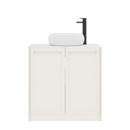 Royal Bathrooms Royal Bathroom Elmore 800mm Classic White Freestanding Countertop Bathroom Vanity Unit 2 Door With Milan Basin - thumbnail 7