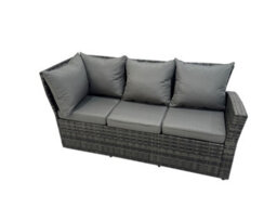 Fimous 8 Seat Rattan Garden Furniture Corner Sofa Set Outdoor Adjustable Lifting Dining Or Coffee Table Set With 2 Big Footstools - thumbnail 3