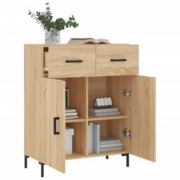 Berkfield Modern Sideboard Sonoma Oak 69.5X34X90 Cm Engineered Wood - thumbnail 4