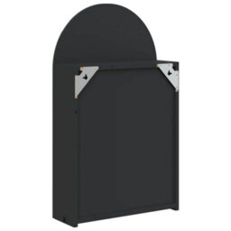 Berkfield Bathroom Mirror Cabinet With Led Light Arched Black 42X13X70 Cm - thumbnail 8