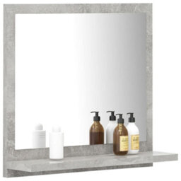 Berkfield Durable Bathroom Mirror Concrete Grey 40X10.5X37 Cm Engineered Wood - thumbnail 3
